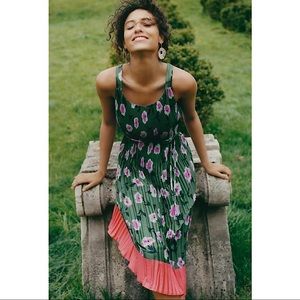Anthropologie Mireille Pleated Dress Size XS